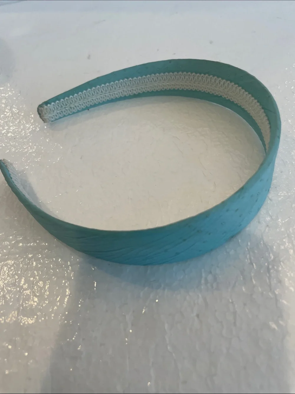 Vintage Y2K turquoise Aqua Blue sparkly Headband one size fits most